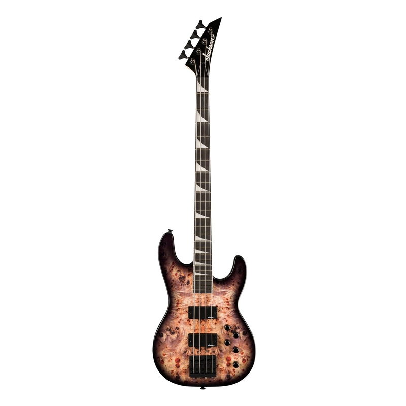 Jackson Js Series Concert Bass Cb JS3P Bass Guitar – Black Burst Burl