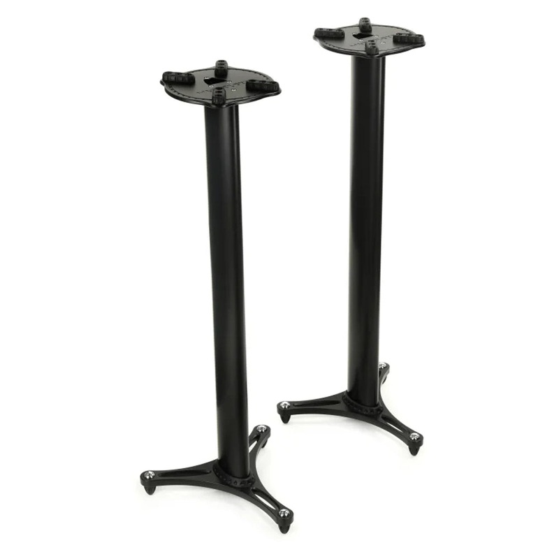Ultimate Support MS-90/45B 45 Studio Monitor Stands – Black Finish