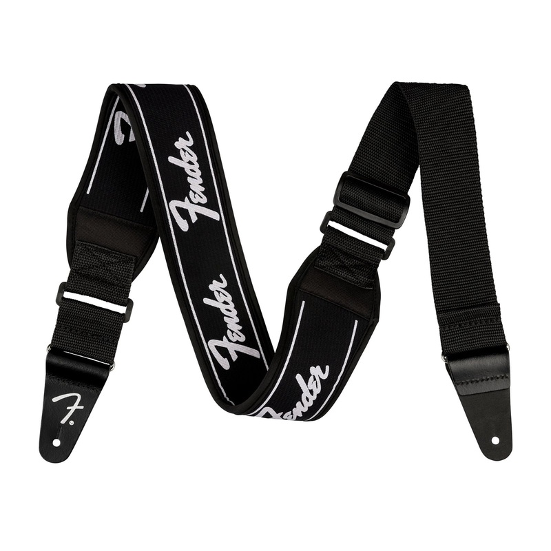 Fender 2.5 Swell Neoprene Logo Strap – Black