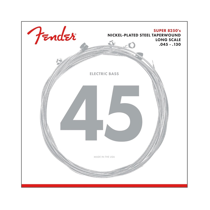 Fender 82505M Nickel Plated Steel Taperwound Bass Guitar Strings – .045-.130 Medium 5-string