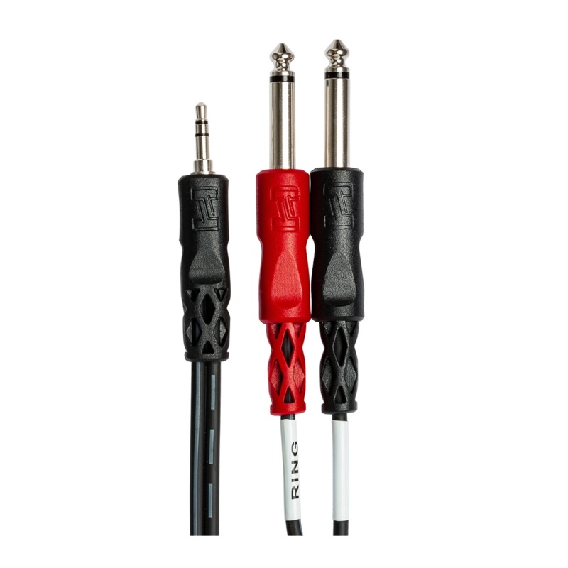 Hosa CMP-159  1/8 TRS Male To Left And Right 1/4 TS Male Stereo Breakout Cable 10′