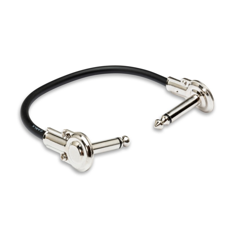 Hosa LRG-100.5 Low-Profile 1/4 Ts Male Right Angle-1/4 Ts Male Right Angle Guitar Patch Cable – 6