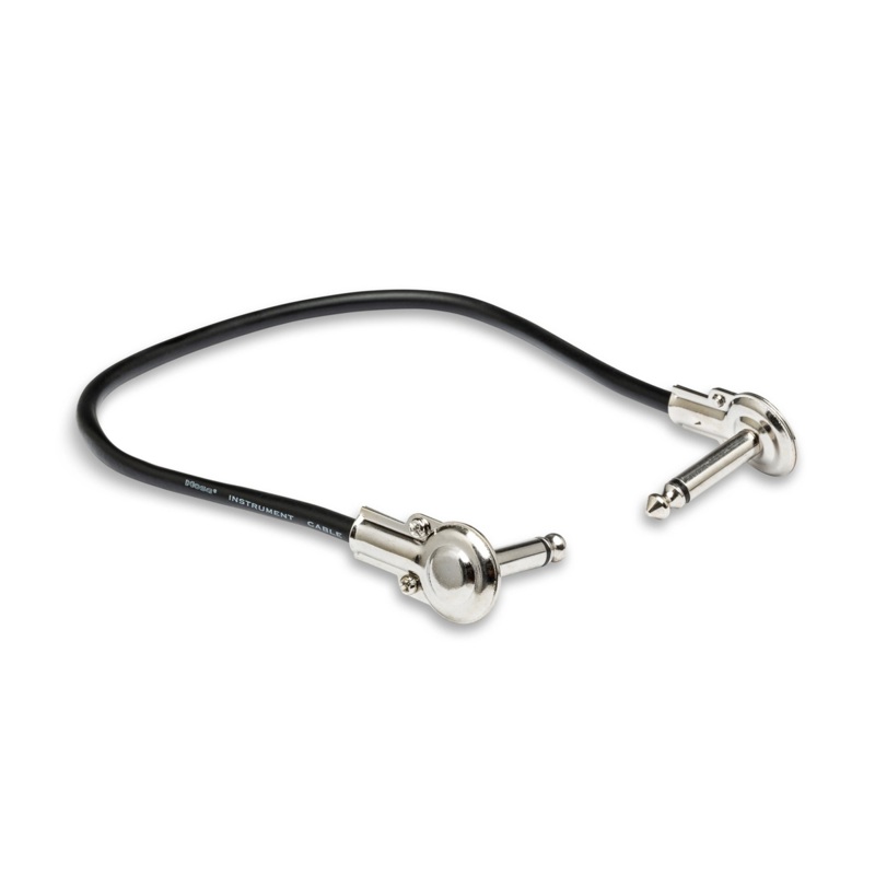 Hosa LRG-101 Low-Profile 1/4 TS Angle-1/4 Guitar Patch Cable – 1′