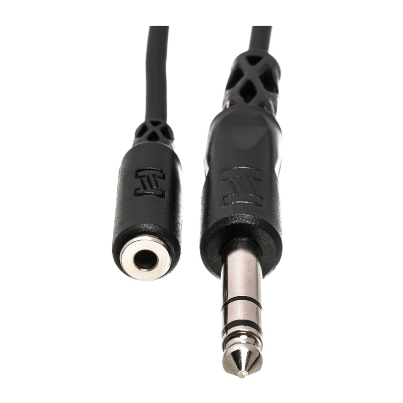 Hosa MHE-325 1/8 TRS Female-1/4 TRS Male Extension Cable – 25′