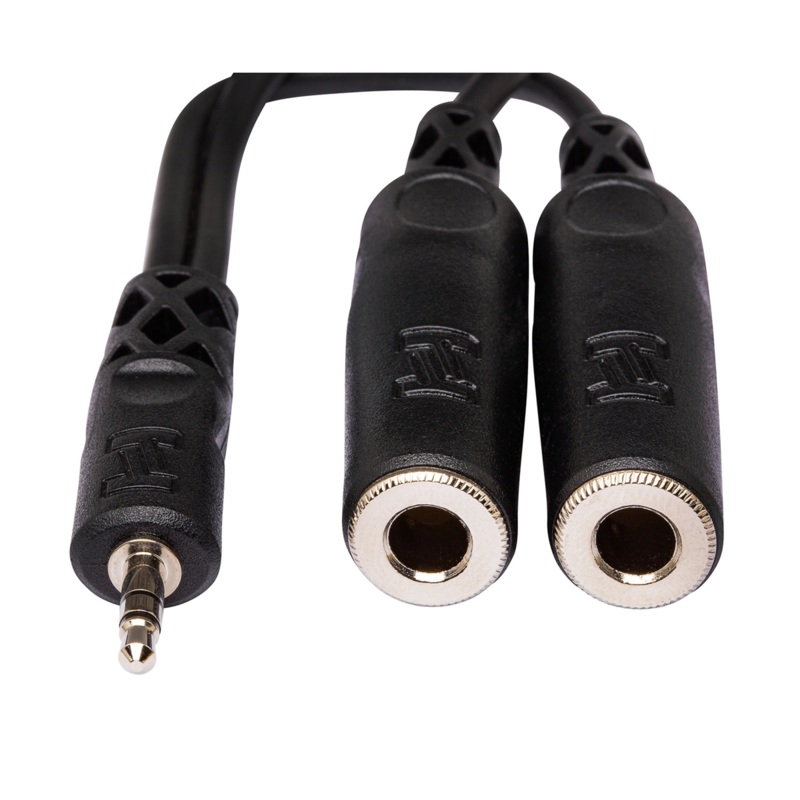 Hosa YMP-233 Y 1/8 Stereo Male-Dual 1/4 Female Adapter Cable