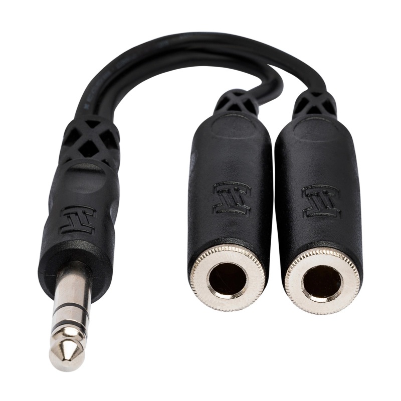Hosa YPP-118 1/4 TRS Male to Dual 1/4 TRS Female Cable –  6”
