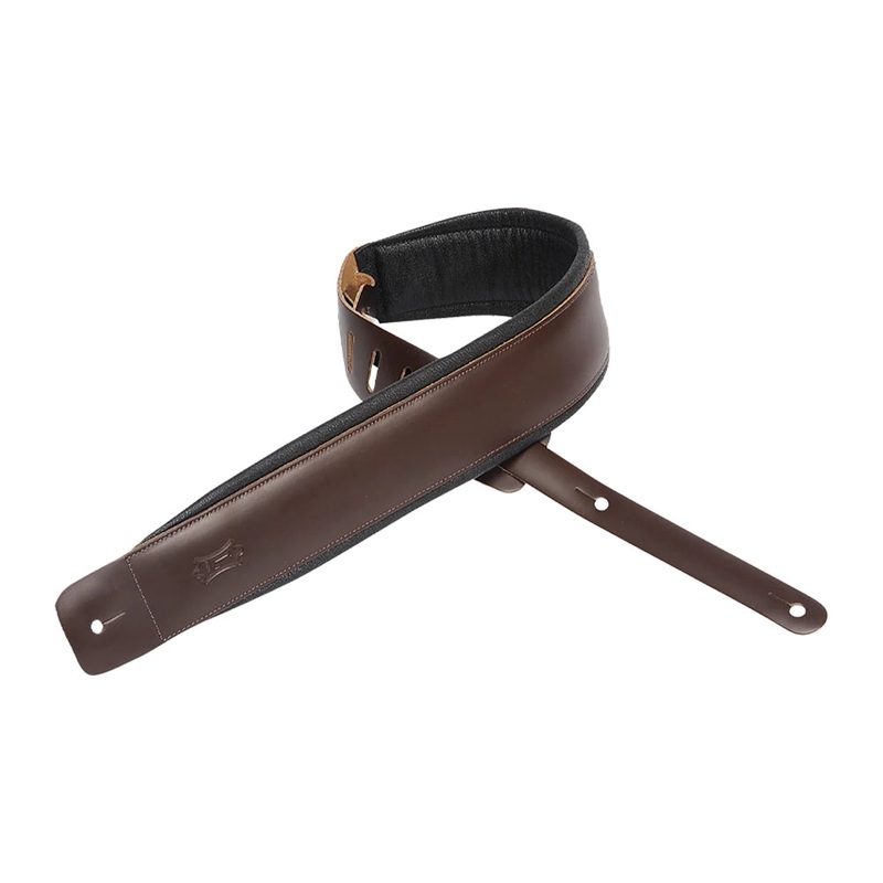 Levy’s DM1PD  Genuine Leather Guitar Strap – Dark Brown