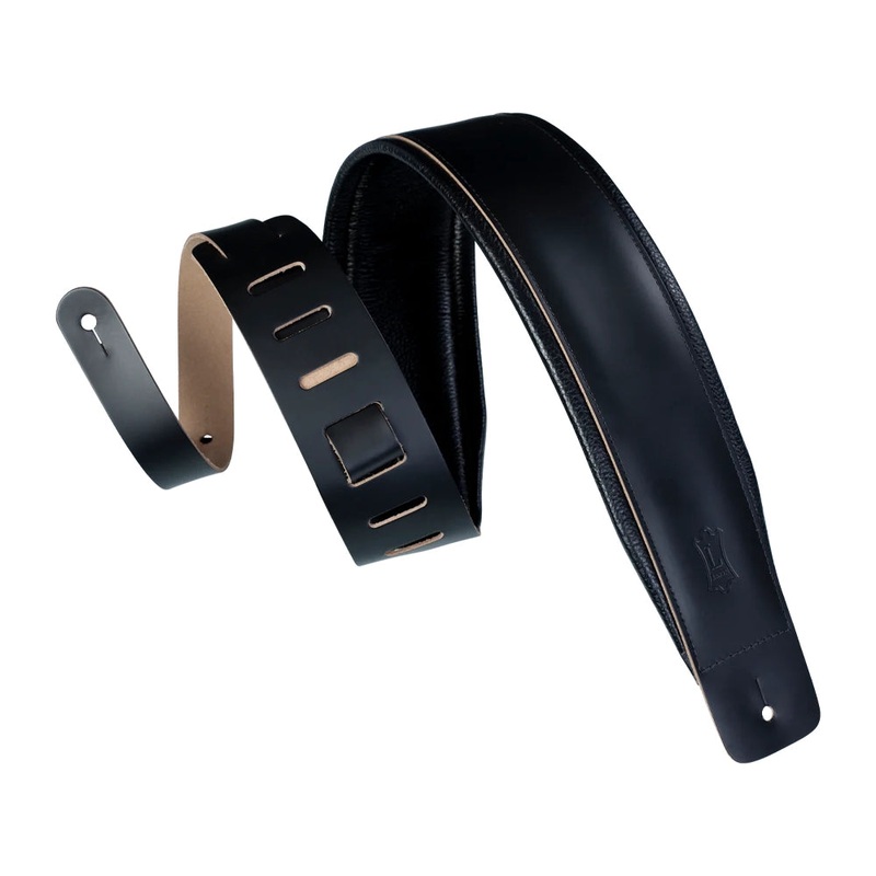 Levy’s DM1PD Genuine Leather Guitar Strap – XL Black