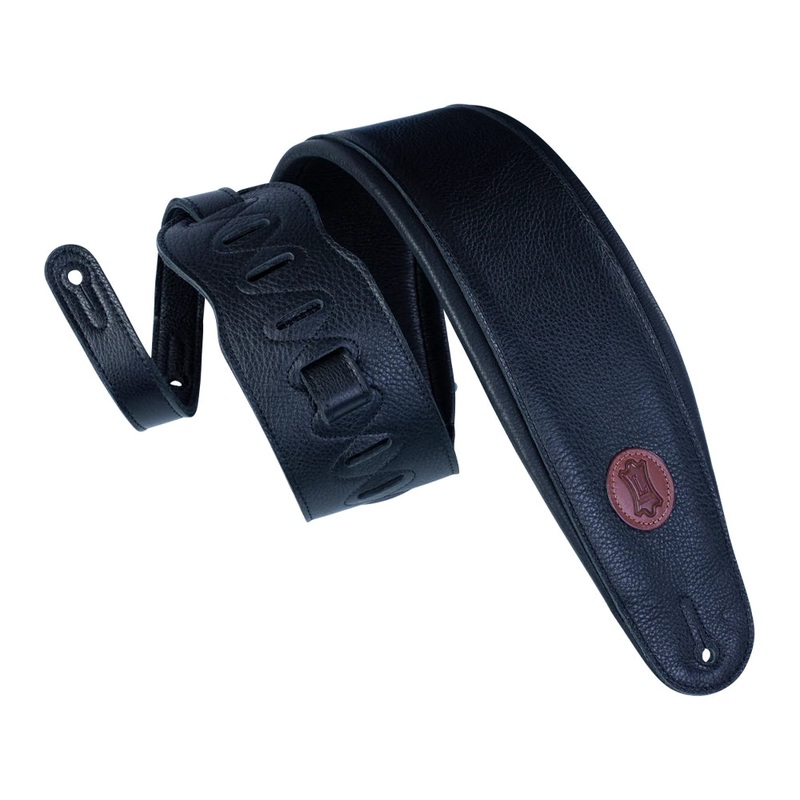 Levy’s MSS2 4.5-Inch Garment Leather With Heavy Padding Bass Strap – Black