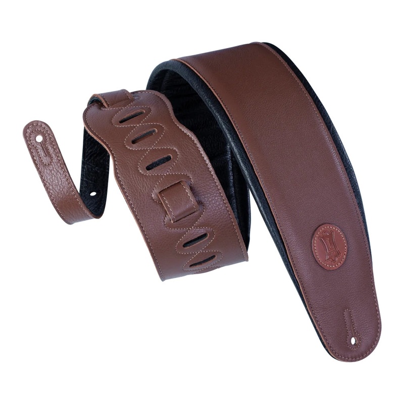Levy’s MSS2 4.5-Inch Garment Leather With Heavy Padding Bass Strap – Brown