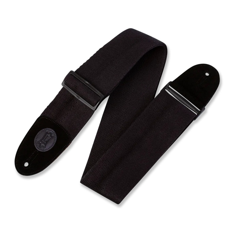 Levy’s MSSBC4-BLK 3-Inch Wide Cotton Bass Guitar Strap – Black