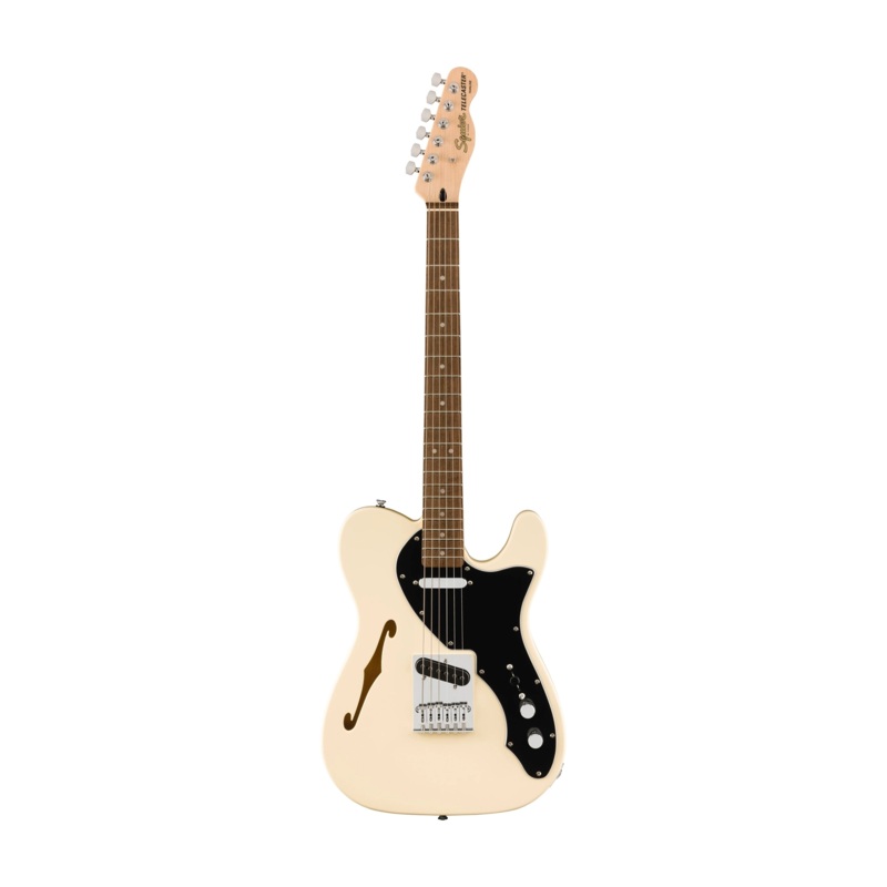 Squier Affinity Series Telecaster Thinline Electric Guitar – Olympic White