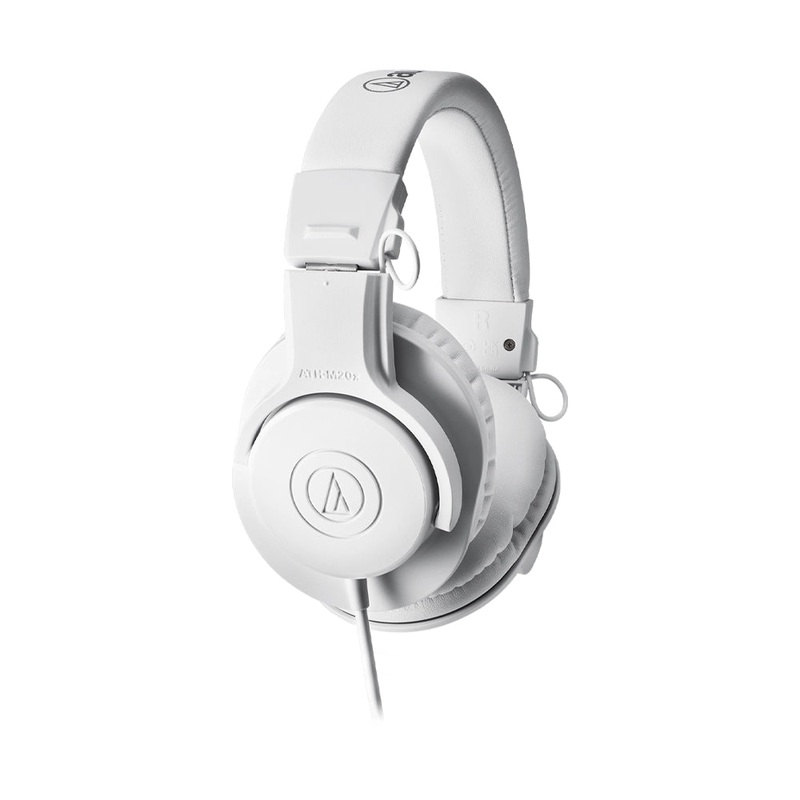Audio-Technica ATH-M20x Closed-back Monitoring Headphones – White