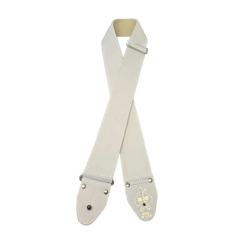 D’andrea Ace 2 Vintage Reissue Guitar Strap – White On White Weave