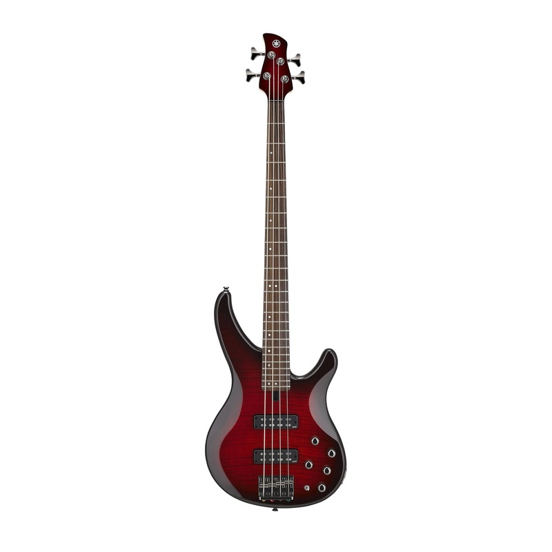 Yamaha TRBX604FM 4-String Electric Bass Guitar – Dark Red Burst