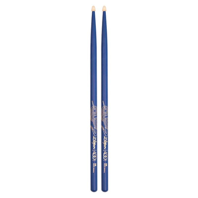 Zildjian 400th Anniversary Hickory 5b Drumsticks – Painted Blue Jazz