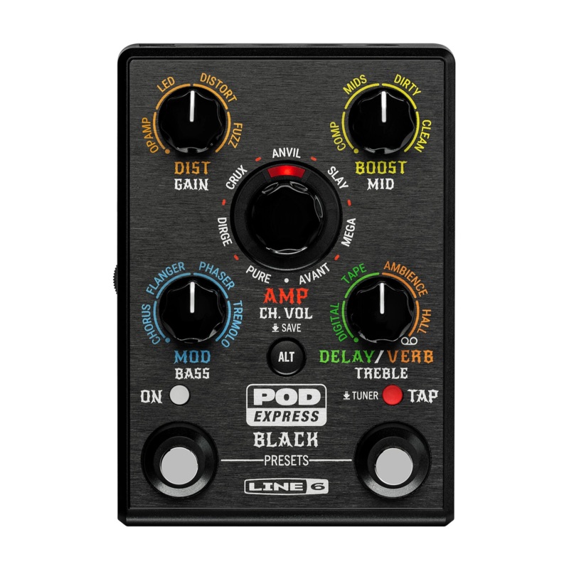 Line 6 POD Express Guitar Amplifier and FX Processor Pedal – Black