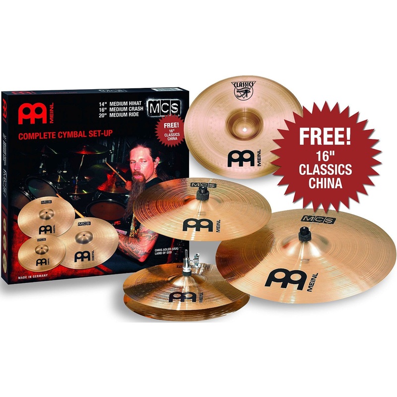 MCS 14 Hi-Hat, 16 Crash, 20 Ride + Free 16 China