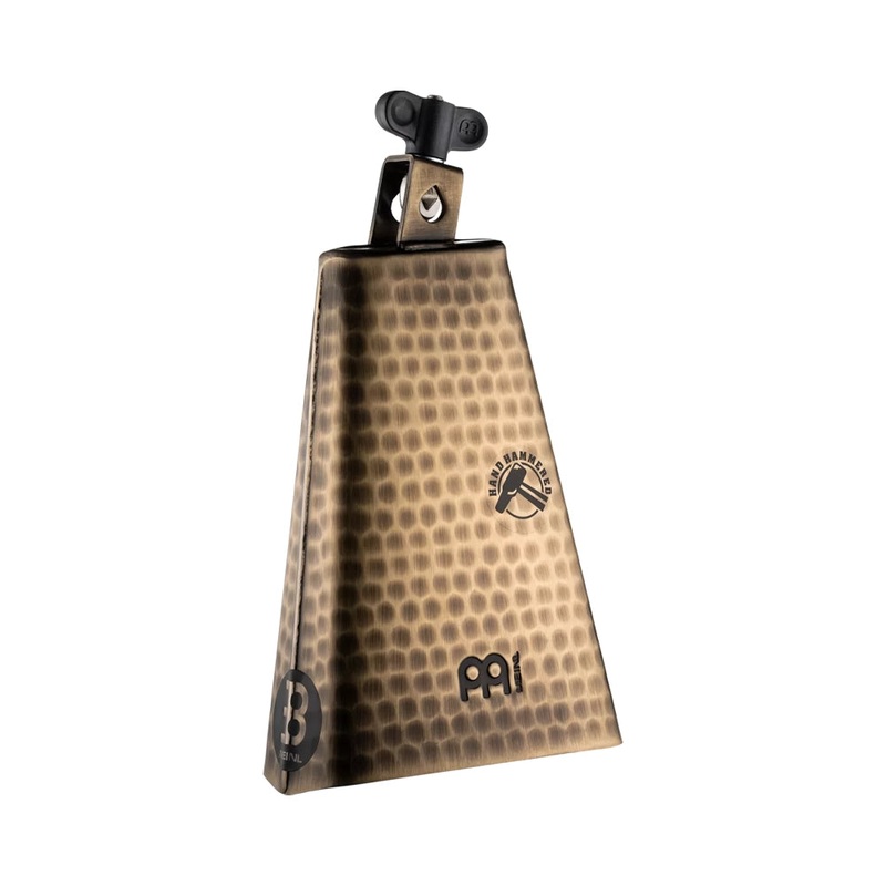 Meinl 8 Big Mouth Hand Hammered Steel Cowbell- Gold Color Brass Finish