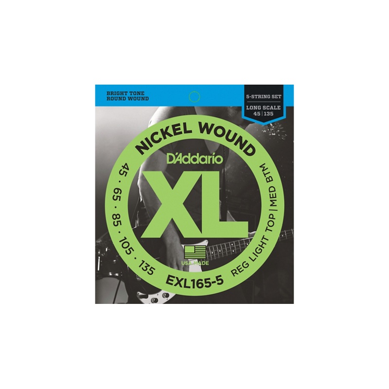D’Addario XL165-5 – Electric 5-String Bass Guitar Strings
