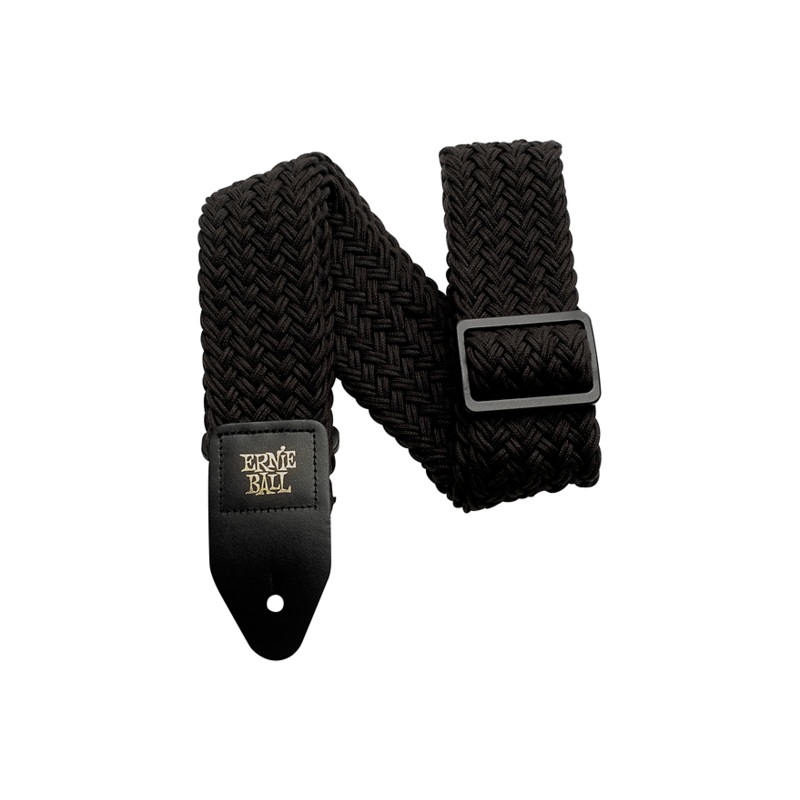Ernie Ball Polyspun Guitar Strap Raven Black 2 in.