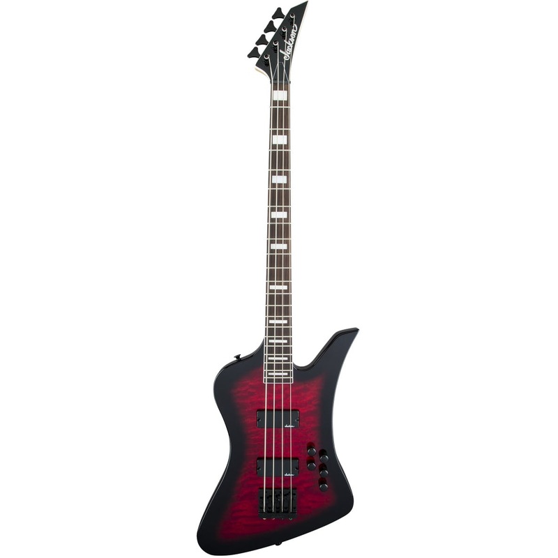 Jackson JS Series Kelly Bird JS3Q 4-String Electric Bass – Transparent Red Burst
