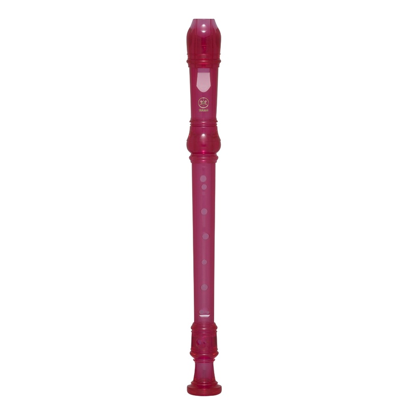 Yamaha YRS-20BP Soprano Translucent Recorder with Baroque Fingering Translucent Pink