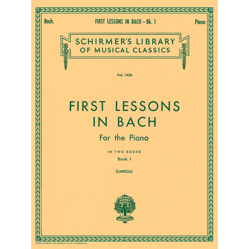First Lessons In Bach Book 1