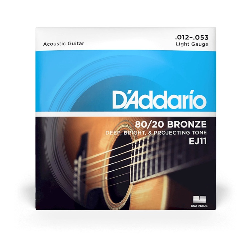 D’Addario EJ11 80/20 Bronze Light Acoustic Guitar Strings