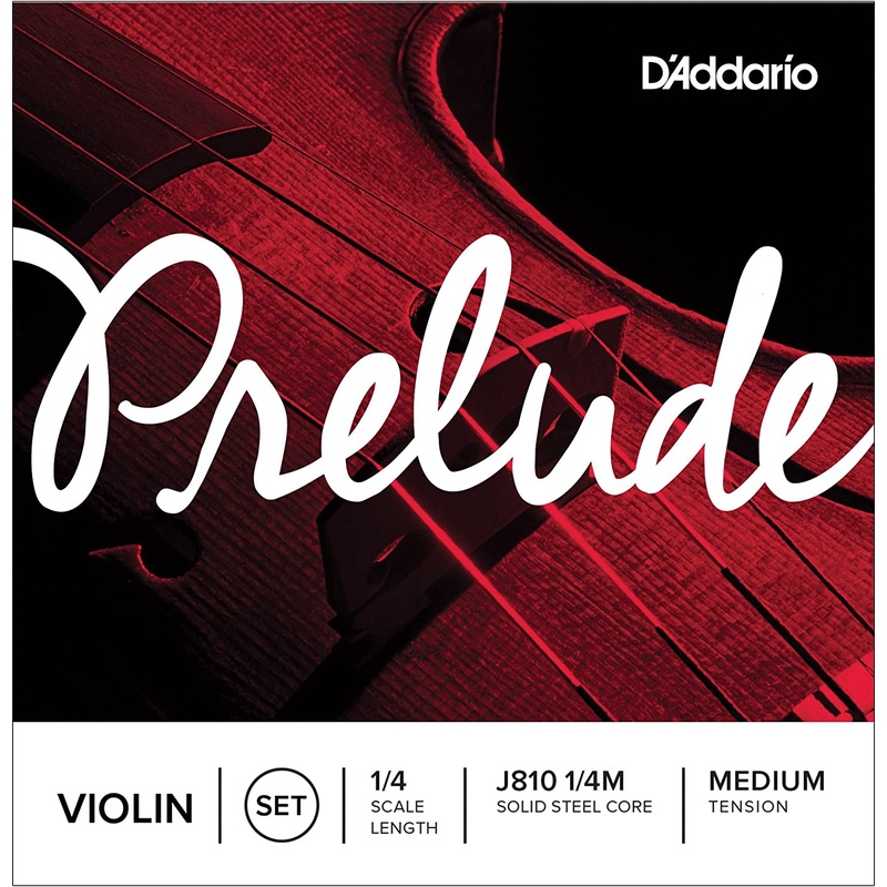 D’Addario Prelude Violin String Set, 1/4 Scale, Medium Tension