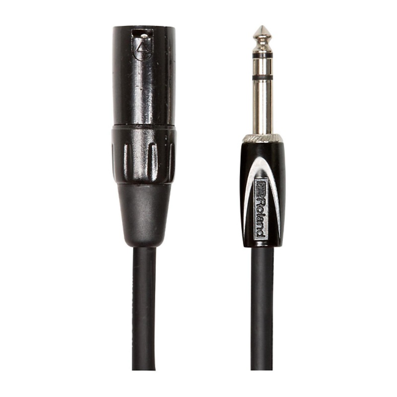 Roland Black Series 1/4 TRS-XLR(Male) Interconnect Cable 15 ft. Black