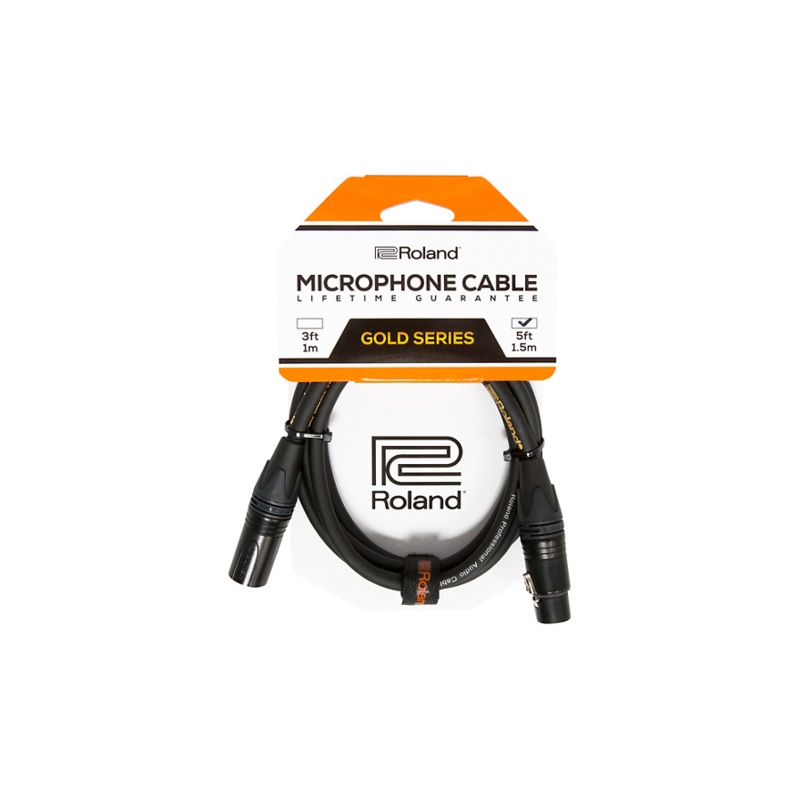 Roland Gold Series XLR Microphone Cable 5 ft. Black