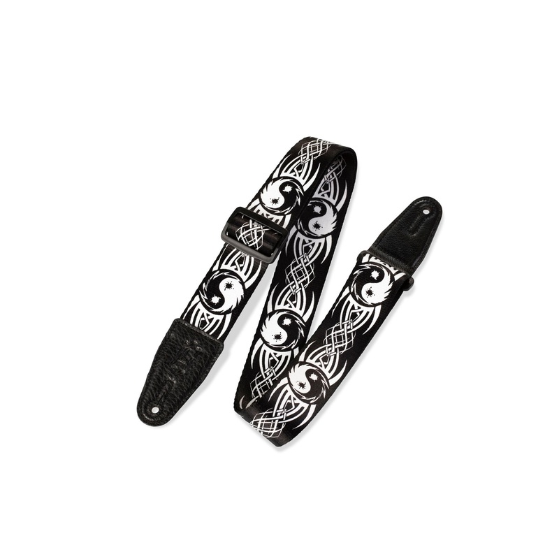 Levy’s 2 Polyester Guitar Strap with Tribal Ying Yang Motif