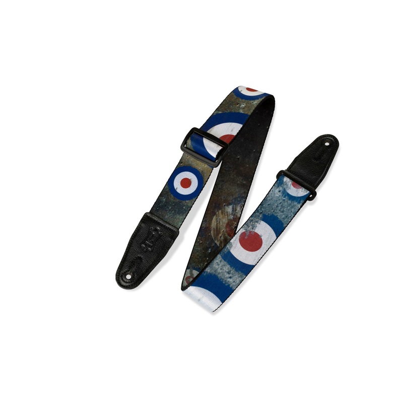 Levy’s 2 Wide Polyester Guitar Strap Target Pattern