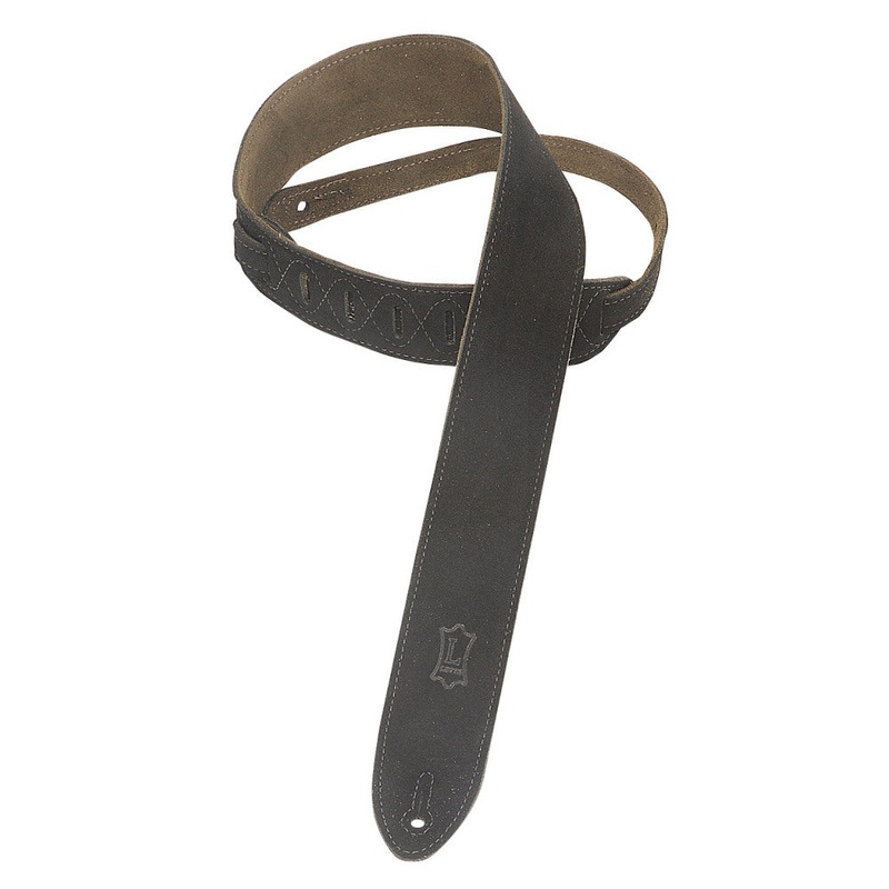 Levy’s 2 Wide Suede Guitar Strap Black
