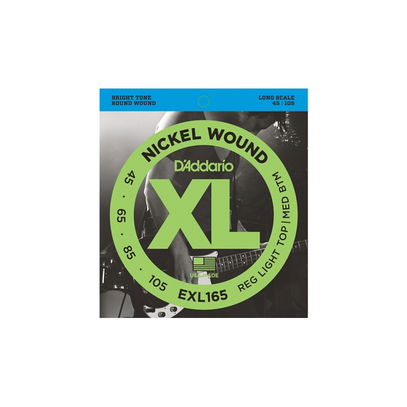 D’Addario EXL165 XL Nickel Round Wound Soft/Regular Bass Strings