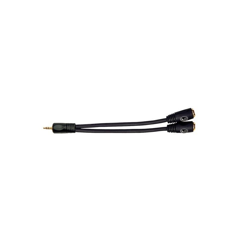 D’Addario Male 1/8 Stereo to Dual Female 1/8 Stereo Adapter