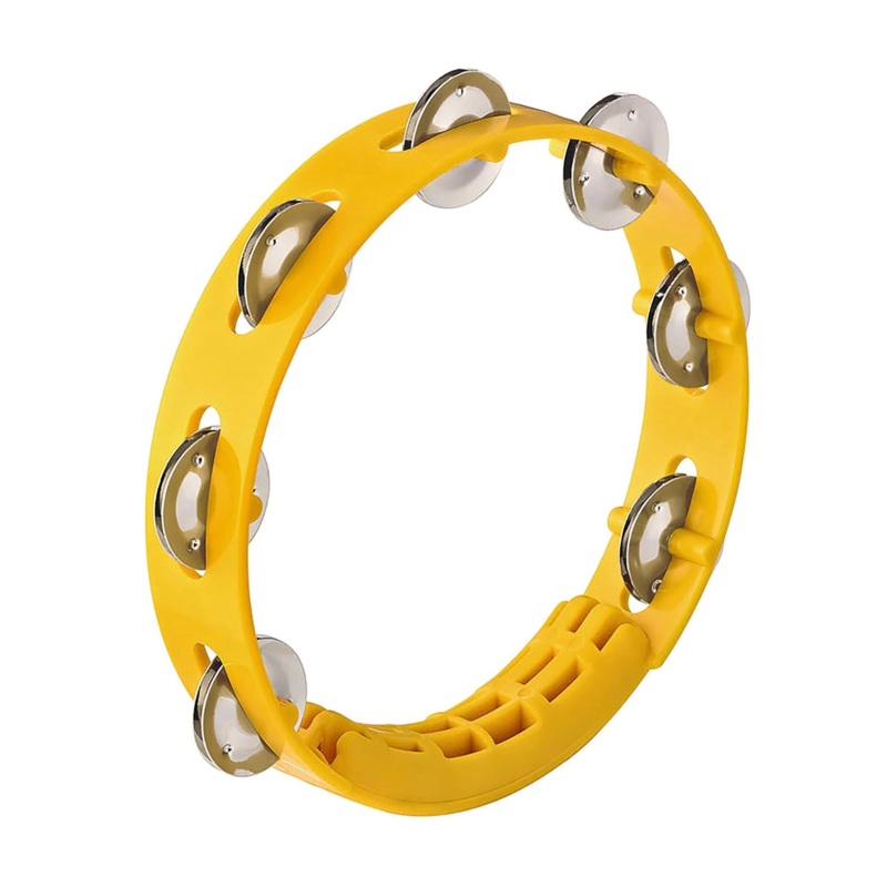 Nino Percussion Compact Molded ABS Tambourine 8 – Yellow