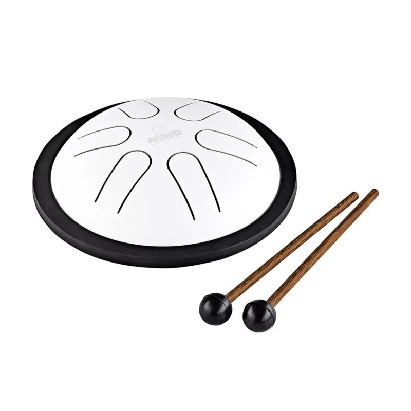 Nino Percussion NINO980WH Mini Steel Tongue Drum, C Pentatonic – White