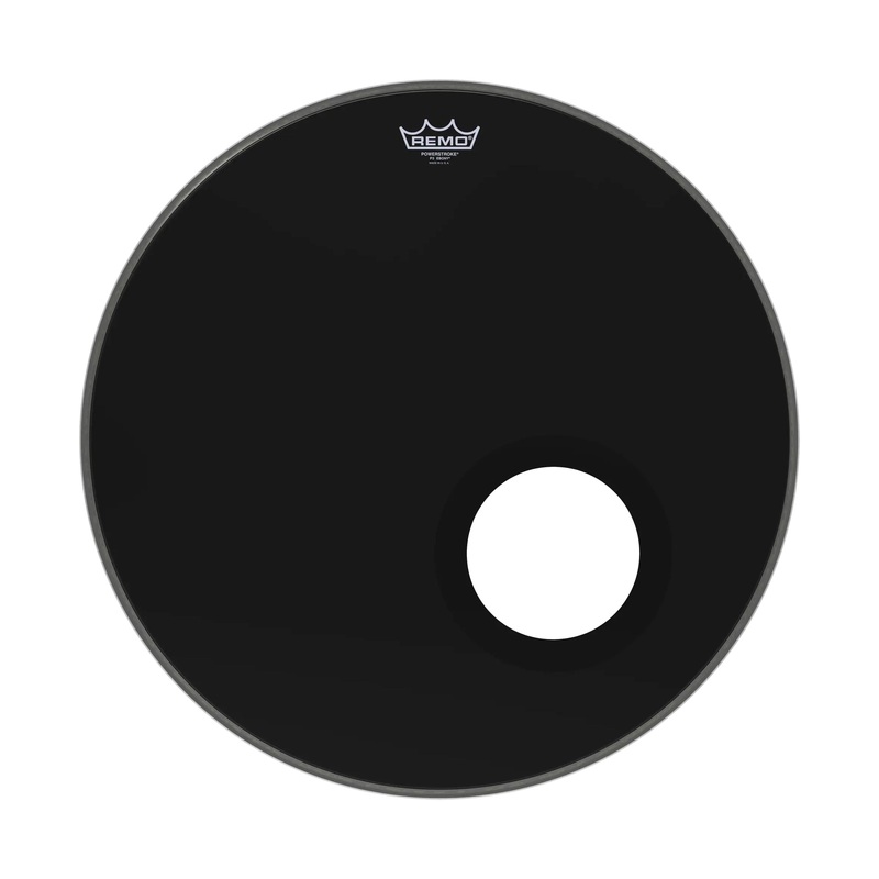 Remo 22 Powerstroke P3 Ebony Bass Drumhead – 5 Black DynamO