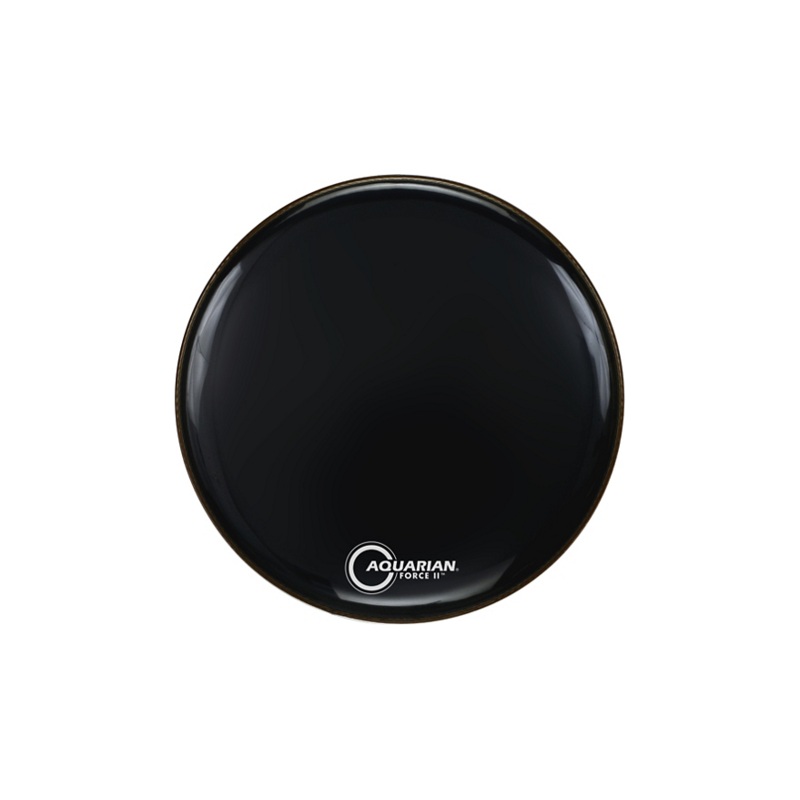 Aquarian Force II Resonant Bass Drum Head Black 20 in.
