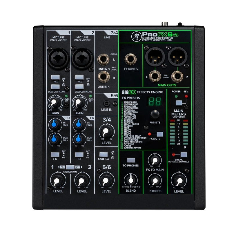 Mackie ProFX6v3 6-Channel Professional Effects Mixer with USB