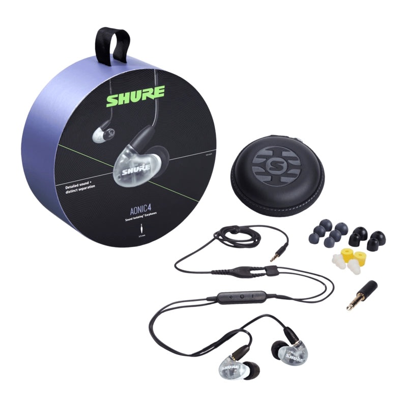 Shure Dual Driver Hybrid AONIC 4 Sound Isolating Earphones – White