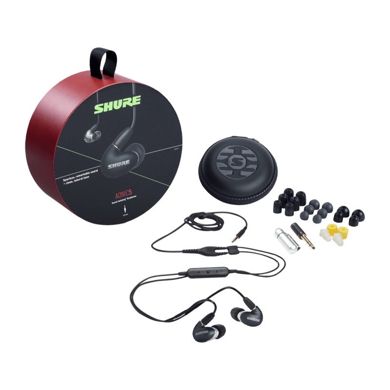Shure Triple-Driver AONIC 5 Sound Isolating Earphones – Black