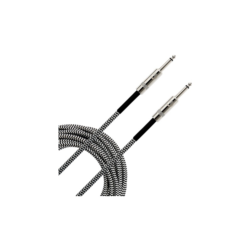 D’Addario Planet Waves Braided Instrument Cable 20 ft. Black Gray