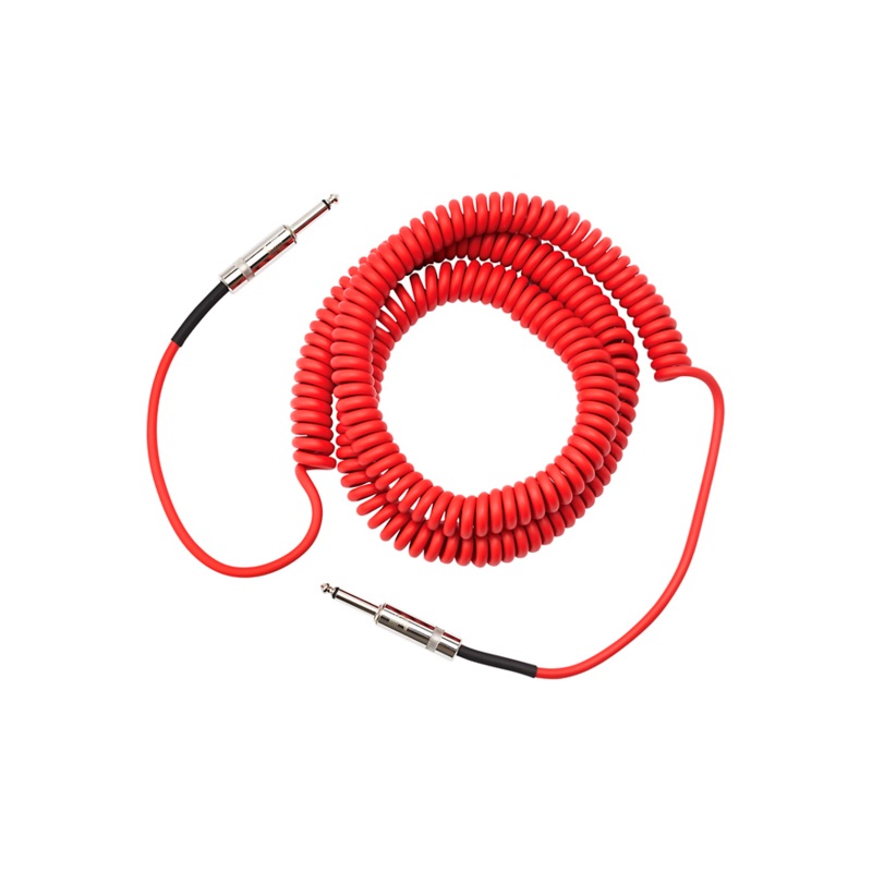 D’Addario Planet Waves Coiled Instrument Cable 30 ft. Red