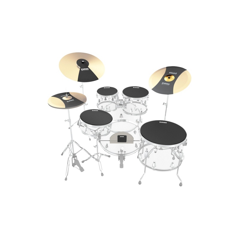 Evans SoundOff Drum Mutes Box Set Rock 10-12-14-16-22 Hi-hat and Cymbal
