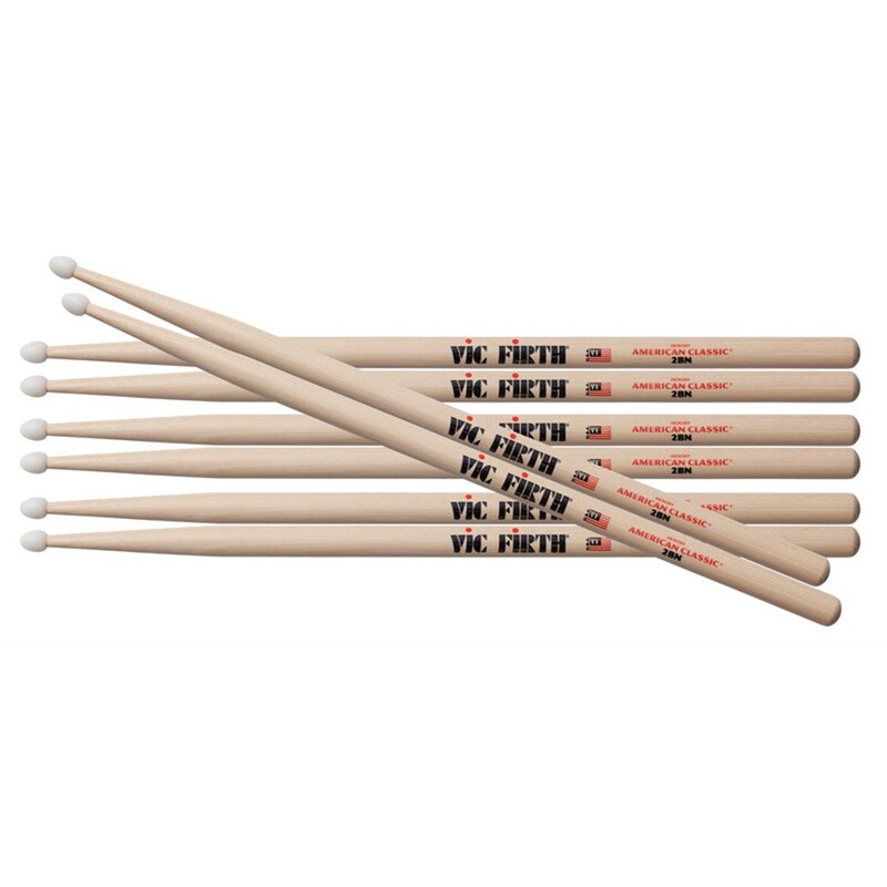 Vic Firth 4 for 3 2BN Nylon Drumstick Pack