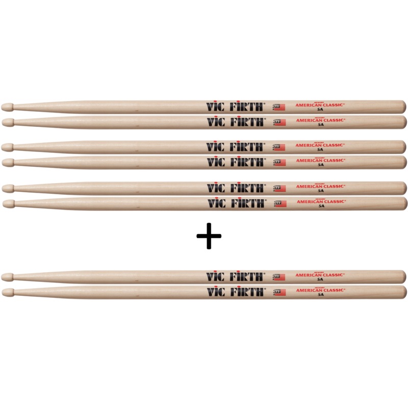Vic Firth 4 for 3 5A Drumstick Pack