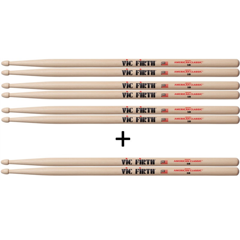 Vic Firth 4 for 3 5B Drumstick Pack